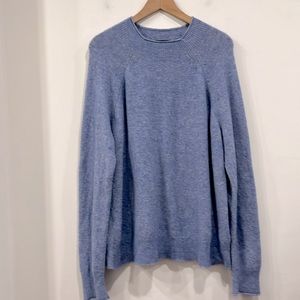 J. Crew Alpaca Merino Wool Blend Creme Sweater oversized Heathered Blue size M